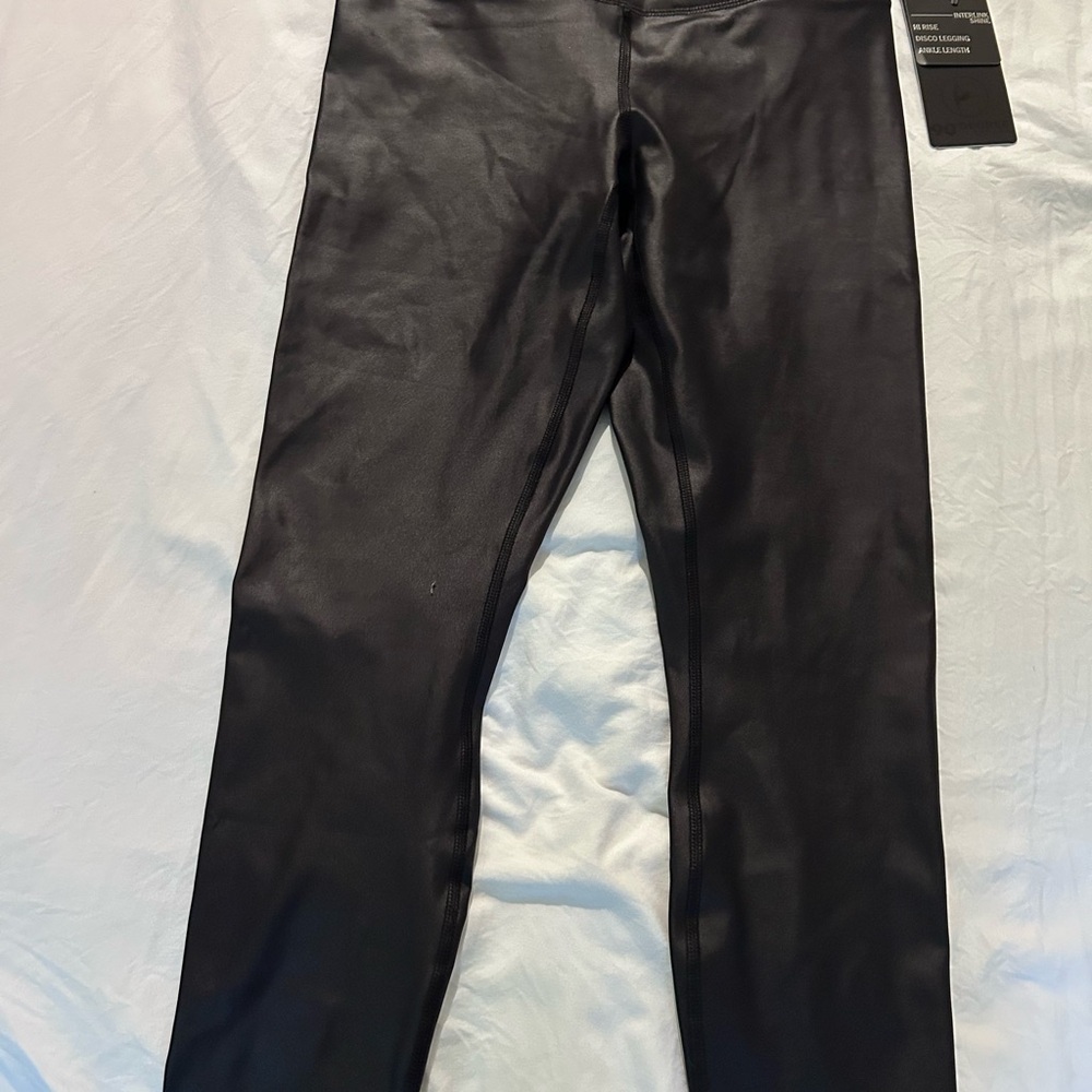 90 Degree By Reflex Black Faux Leather Leggings